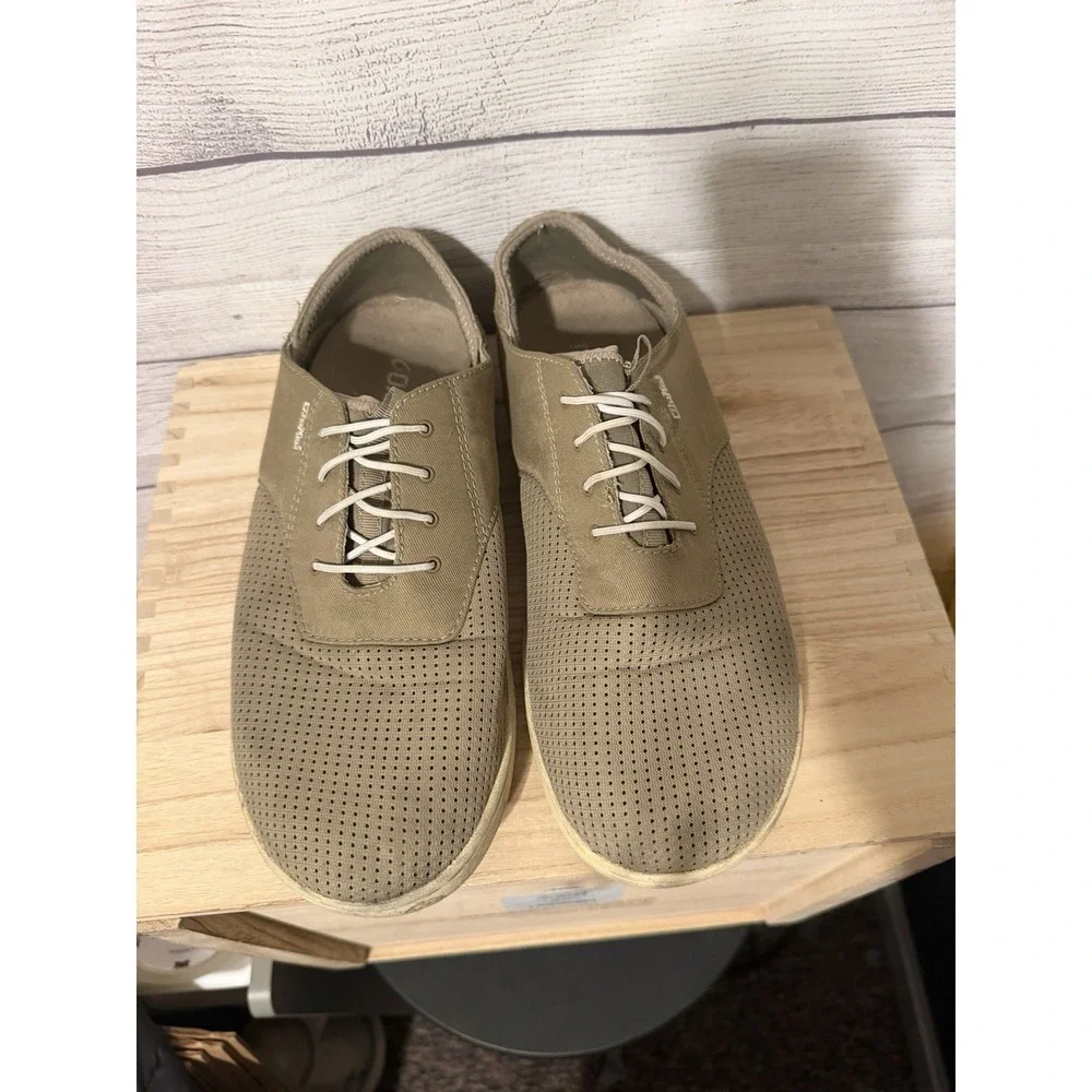 OluKai Nohea Moku Mens 10 Boat Shoes Slip-On No-Tie Green Casual Comfort